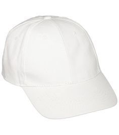 a white baseball cap is shown with no visor on the front and back side