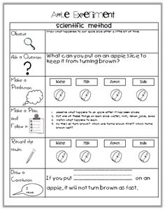 the worksheet for an experiment is shown in black and white, with question marks on