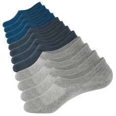 PRICES MAY VARY. HIGH ELASTIC & LIGHTWEIGHT: These no show socks are made with 80% cotton and have adopted 200-needle technology for tighter knitting and softer texture, extremely skin-friendly and lightweight. With breathable mesh design on the top increasing moisture wicking, they are ideal for casual everyday wear, workouts, running and other indoor & outdoor activities. NON SLIP SOCKS: Applied the silicone grip technology at heel to ensure socks stay up all day long, the soft gel won't cause Low Cut Shoes, Non Slip Socks, Heel Grips, Invisible Socks, Comfortable Socks, High Shoes, Socks For Men, Liner Socks, No Show Socks