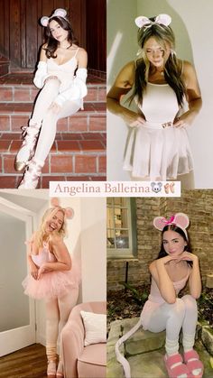 #mouse #angelinaballerina #ballerina #pretty #halloween #halloweencostumeideas #costumes #costumesforwomen Sweet Costume Ideas, Halloween Costume Poses Photo Ideas, Marie Aristocats Halloween Costume, Sky High Costumes, Halloween Costume Coquette, White Mouse Costume, Mouse Costume Aesthetic, Princess Halloween Costume Aesthetic