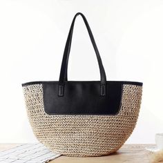 Material: Paper rope;Gender: female;Season: Summer;Color: Khaki;Occasion: Beach, Honeymoon;Worldwide delivery with free shipping! Stand Shipping Time: 5-10 days.Express Shipping Time: 2-4 days.FREE return, if you are not satisfied with our product. Straw Beach Bag, Straw Handbags, Straw Bags, Straw Tote, Bag Trends, Crochet Bags, Casual Tote, Beach Tote, Fashion Items