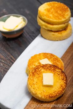 some food is sitting on a cutting board