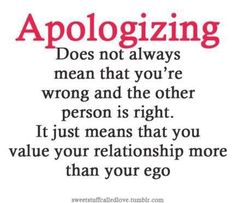 an image with the words apoloizing in red and black text on white background