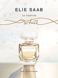 Elie Saab Le Parfum In White Luxury Graphic Design, Elie Saab Le Parfum, Perfume Ads, Cocktail Dress Classy, Perfume Ad, Perfume Packaging, Graphic Design Flyer, Travel Makeup, Elie Saab