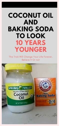 This Is How To Use Coconut Oil And Baking Soda To Look 10 Years Younger Coconut Oil And Baking Soda, Natural Facial Cleanser, Baking With Coconut Oil, Banana Benefits, Pure Coconut Oil, Baking Soda Shampoo, Herbal Oil, Skin Remedies, Diy Health