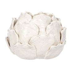 a white ceramic bowl that has been made to look like an artichoker