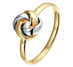 Stijlvolle bicolor wit- en geelgouden ring uitgevoerd met een bicolor knoop van 9mm breed en scheen van 2mm. Fashion Top Outfits, Door Handles, Top Styles, Jewelry Collection, Top Outfits, My Style, Van, Ring