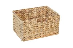 a basket that is sitting on top of a white surface with the bottom section open