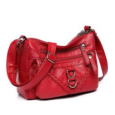 Category:Shoulder Bag,Crossbody Bag; Embellishment:Zipper; Gender:Women's; Occasion:Daily; Material:PU Leather; Width:80; Height:17; Function:Large Capacity; Pattern:Solid Color; Listing Date:06/06/2023; Production mode:Self-produce; Length:23 Cheap Crossbody Bags, Womens Crossbody Bag, Online Bags, Bag Shoulder, Black Color, Pu Leather, Black And Brown, Crossbody Bag, Black And Red