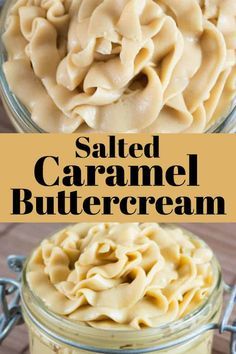 homemade salted caramel buttercream in a jar