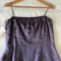 Brand New Never Been Worn, Still Has The Tag On It For $194 It’s A Size 6 I’m Normally A Small, And It Fits Me Well. Beautiful Embroidery Along The Bust Square Neck Embellished Dresses For Formal Events, Fitted Embroidered Dress With Square Neck, Fitted Sleeveless Embroidered Dress For Evening, Square Neck Embroidered Fitted Dress, Purple Silk Dresses With Floral Embroidery, Silk Embroidered Dress For Cocktail, Embroidered Silk Evening Dress, Silk Dress With Floral Embroidery And Fitted Bodice, Embroidered Silk Dress With Fitted Bodice