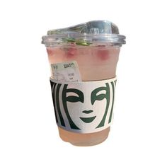 by arya/୨ৎ Starbucks Drink Aesthetic, Korea Stickers, Drink Aesthetic, Starbucks Drink, Paper Doll Template, Pink Tea, Phone Art, Iphone App Design