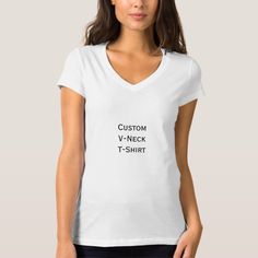 Create Custom Womens Slim Fit V-Neck Cotton Tshirt Casual Tops, Plus Size Fashion, Tank Top Fashion, Stylish Outfits