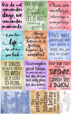 some words are written in different colors and font on watercolor paper with the words, life isn't about to be changed