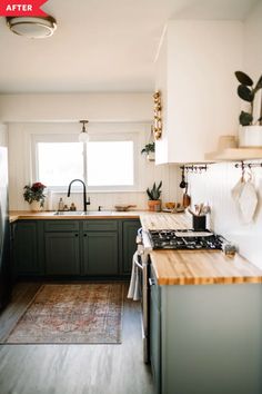 the kitchen is clean and ready for us to use in the day or night time