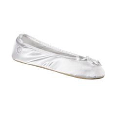 Women’s Satin Ballerina Slippers with Satin Bow Isotoner Slippers, Satin Slippers, Ballerina Silhouette, Bow Women, Ballerina Slippers, Soft Slippers, Mens Gloves, Satin Bow, House Shoes