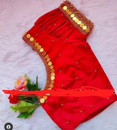 Work Blouse Hand Designs, Red Blouse Design, Blue Blouse Designs, Aari Designs