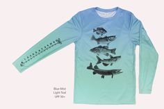 a long sleeve shirt with fish on it