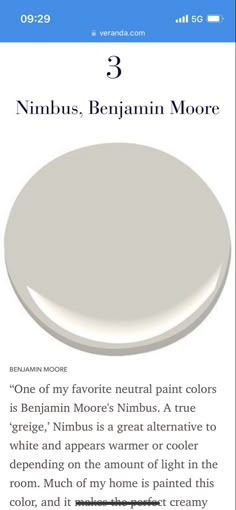 an image of a white paint color with the words, genius, benjamin moore