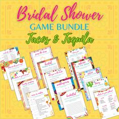 the bridal shower game bundle includes games and templates