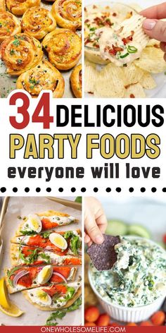 collage of finger foods for parties. Appetizers For Party Bite Size, Finger Foods For Parties, Foods For Parties, Birthday Party Appetizers, Cajun Appetizers, Best Finger Foods, Football Party Appetizers, Easy Finger Foods, Tailgate Appetizers