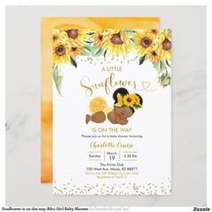 sunflower baby shower is on the way