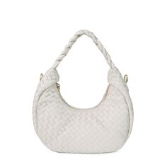 The Mini Dolce Woven Hobo Bag is a minimal, yet detailed, statement-making bag. Entirely woven by hand, including a characteristic woven handle, this Nappa leather bag is artisan-crafted in Le Marche, Italy and features a removable leather strap so that it can be carried three different ways—as a clutch, shoulder bag, or crossbody. Its sturdy design is balanced by its soft curves and high-quality texture, a perfect accompaniment to any style of outfit. TRANSLATE with x English Arabic Hebrew Poli Nappa Leather Bag, Artisan Craft, Nappa Leather, Free Shopping, Hobo Bag, Bag Making, Favorite Color, Leather Bag, Leather Straps