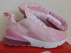 ad eBay - Find many great new & used options and get the best deals for NIKE MAX 270 GS PINK FOAM-WHITE-PINK RISE SZ 7Y-WOMENS SZ 8.5 [CV9645-600] at the best online prices at eBay! Free shipping for many products! Hot Pink Air Max 270, Light Pink Air Max 270, Air Max 270 Pink And Orange, Nike Air Max 270 Ponk, Sporty Pink Nike Air Max For Running, Nike Max, Max Black, Air Max 270, Nike Air Max 270