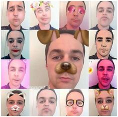 a collage of people with different facial expressions and nose shapes, all wearing cat ears