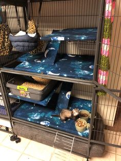 a cage filled with lots of different types of items