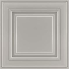 an image of a white square frame on the wall with light gray paint and trim