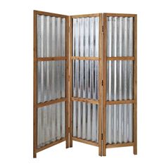 Create a unique and modern look with this Gray Industrial Galvanized Metal Three Panel Room Divider Screen. The updated casual screen features wood and galvanized steel that gives it an earthy and edgy look. Slightly distressed and rustic this modern industrial look is all the rage. 72" x 60" x 1". Details GTIN (UPC/EAN): 4512822856766 Ship Alone Yes Shipping Weight: 45 Pounds Shipping Size (Inches.): 22 W x 4 D x 73 H Number Of Cartons: 1 Shipping Method: Parcel Ship from ZIP Code: 90745 Ship P Diy Trailer, 3 Panel Room Divider, Metal Room Divider, Panel Divider, Folding Screens, Metal Room, Folding Room Dividers, Room Divider Screen, Divider Screen