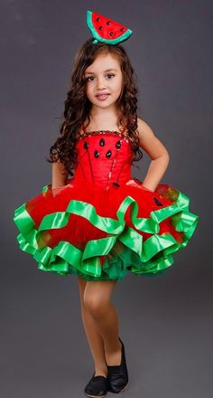 Watermelon Costume, Fancy Dress Costumes Kids, Watermelon Dress, Kids Costumes Girls, Baby Kostüm, Fancy Dress For Kids, Cute Halloween Costumes, Carnival Costumes, Fancy Dress Costumes