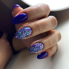 Light Blue Gel Nails Ideas, Teal Nails Turquoise, Blue And Purple Nails, Easy Pride Nails, Nail Colors Spring, Nail Inspo Spring, Nail Looks, Spring Nail Colors