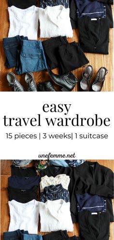 an image of travel wardrobes with text overlay