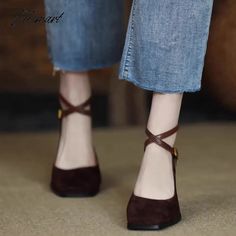 Tavimart New Vintage Super High Heels Mary Jane Shoes Women Ankle Buckle Platform Pumps Woman Round Toe Chunky Heeled Lolita Shoes Mary Janes Shoes, Suede High Heels, Mary Jane Shoes Womens, Super High Heels, Suede Dress, Xl Fashion, Mary Jane Heels, Flower Hair Accessories, Jane Shoes