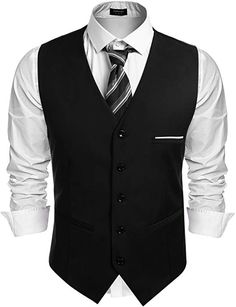 Best Formal Dress For Men Black, Vest Types Men, Mens Waistcoat Outfits, Suits Vest Men, Black Suit Vest Men, Business Clothes Man, Vest And Tie Outfit Men, Vest Formal Outfit Men, Tuxedo Vest Mens