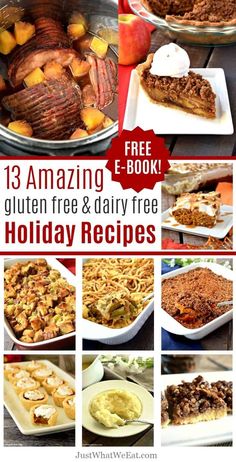 Thanksgiving Recipes Gluten Free, Dinner Dairy Free, Gluten Free Christmas Dinner, Dairy Free Holiday Recipes, Dairy Free Thanksgiving Recipes, Dairy Free Thanksgiving, Gluten Free Dairy Free Dinner, Recipes Dairy Free, Gluten Free Christmas Recipes