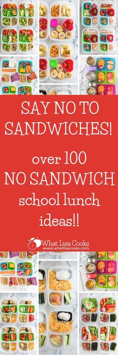 the words say no to sandwiches over 100 sandwich school lunch ideas