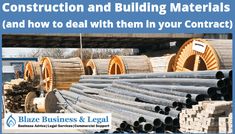 an advertisement for building materials and how to deal with them in your contact