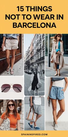 Fashion tips for Barcelona with examples of outfits and accessories to avoid. Barcelona Tourist Attractions, Barcelona Tourist, Barcelona Dress, Barcelona Hotels, Spanish Culture, Tourist Sites, Cute Sandals