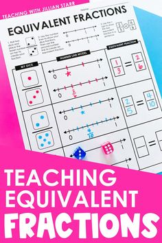 Finding equivalent fractions on a number line activity can be used over and over again with third and fourth graders Number Line Fractions 3rd Grade, Equivalent Fractions On A Number Line, Fraction Games 5th Grade, Teaching Equivalent Fractions, Fractions On A Number Line 3rd Grade, Comparing Fractions 3rd Grade, Equivalent Fractions 4th Grade