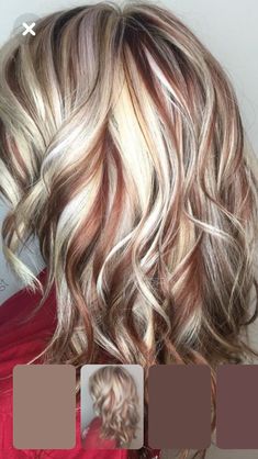 Red Blonde Brown Hair, Blonde And Red Highlights, Blonde Brown Hair Color, Blonde With Red Highlights, Red Blonde Hair, Latest Hair Color, Red To Blonde, Balayage Blonde, Red Highlights