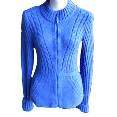 Gorgeous Soft And Warm Beautiful Periwinkle Blue Color 100% Alpaca Zip Up Cardigan With Side Pockets In New Without Tags Condition. Armpit To Armpit Laying Down Flat It Measures Approximately 19 Inches And It Is 25 Inches Long. Please Feel Free To Ask Any Questions You May Have And Have A Great Day Open Cardigan Sweater, Cardigan Sweater Dress, Mohair Cardigan, Pink Cardigan, Wrap Cardigan, Periwinkle Blue, White Cardigan, Linen Skirt, Distressed Black Jeans