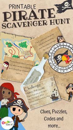 the pirate treasure hunt is available for children to play with