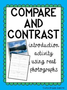 compare and contrast worksheet for comparing pictures with the text compare and contrast,