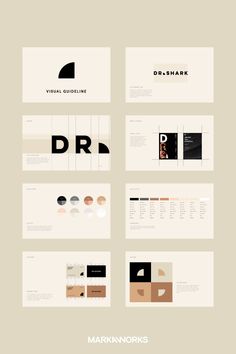 an image of the brand identity and logo design for dr snarr, which has been