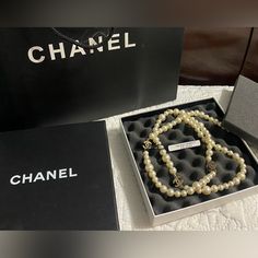 %Authentic Chanel Necklace With Box, Bag And Tag 3 Gold Cc Excellent Condition Jewelry Chanel, Chanel Necklace, Chanel Jewelry, Box Bag, Womens Jewelry Necklace, Color White, Chanel, Jewelry Necklaces, Women Jewelry