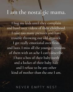 the poem i am the nostalgic mama