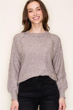 Elevate your cold-weather wardrobe with the Ragan Crewneck Exposed Seam Sweater. Crafted from a chic marled knit fabric, this sweater combines neutral tones with standout details that make it a must-have staple. The crew neckline offers classic comfort, while raglan sleeves + exposed seam detailing add a unique, modern twist. Perfect for layering, whether you’re pairing it under a puffer vest for a casual day out or a blazer for a polished workwear look. The Ragan Sweater is the versatile piece Puffer Vest, Neutral Tones, Raglan Sleeve, Crew Neckline, Cold Weather, Sweaters & Cardigans, Knitted Fabric, Knit Fabric, Work Wear